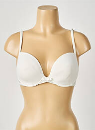 Soutien-gorge effet matière satinée haut soutien-gorge moulé blanc MAISON LEJABY femme