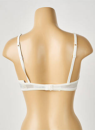 Soutien-gorge effet matière satinée haut soutien-gorge moulé blanc MAISON LEJABY femme