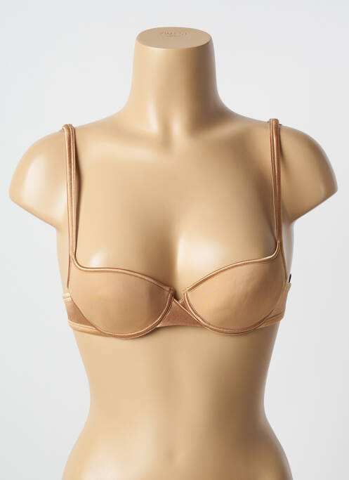 Soutien-gorge effet matière satinée haut soutien-gorge moulé or MAISON LEJABY femme