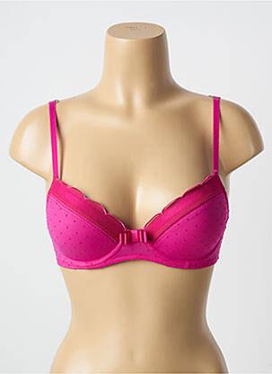 Soutien-gorge effet matière satinée haut soutien-gorge push-up rose HUIT & HUIT femme