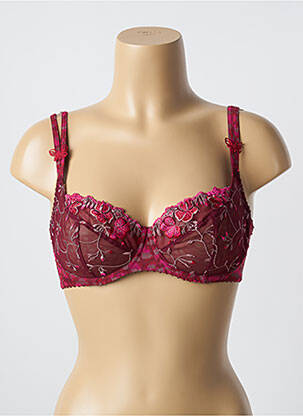 Soutien-gorge légère et transparente haut soutien-gorge emboitant rouge AUBADE femme