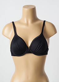 Soutien-gorge effet matière satinée haut soutien-gorge emboitant noir MAISON LEJABY femme