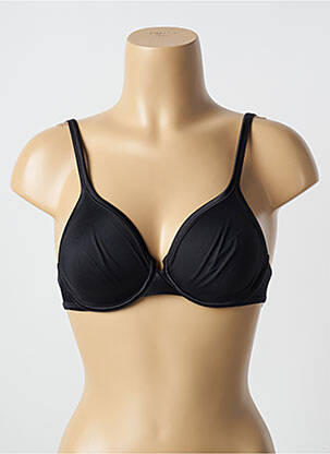 Soutien-gorge effet matière satinée haut soutien-gorge emboitant noir MAISON LEJABY femme