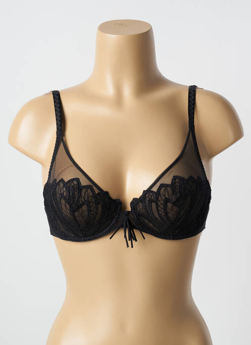 Soutien-gorge légère et transparente haut soutien-gorge emboitant noir MAISON LEJABY femme