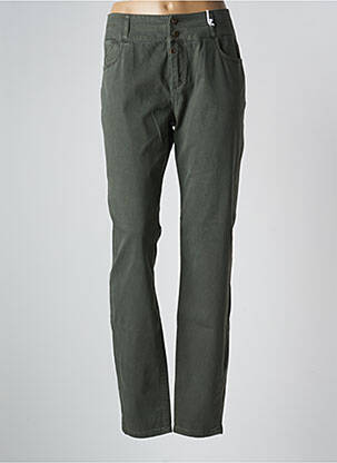 Pantalon slim stretch taille normale vert TIMEZONE femme
