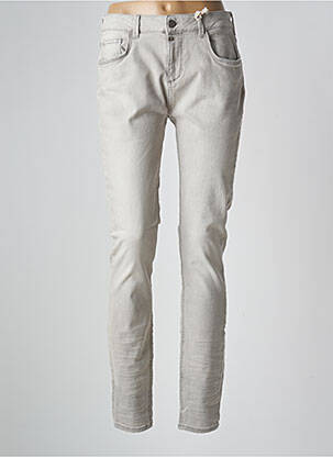 Jeans coupe slim stretch taille normale gris TIMEZONE femme