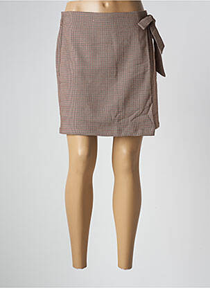 Jupe courte taille haute marron LA PETITE ETOILE femme