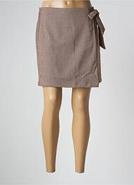 Jupe courte taille haute marron LA PETITE ETOILE femme