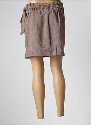 Jupe courte taille haute marron LA PETITE ETOILE femme