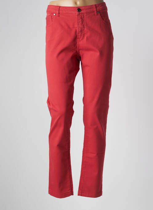 Pantalon slim rouge MENSI COLLEZIONE pour femme