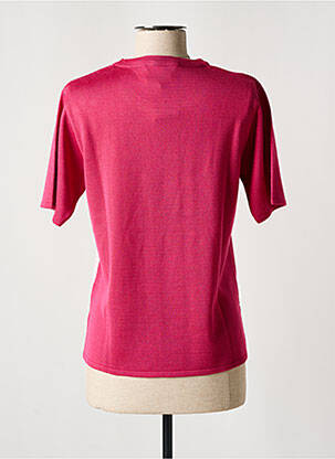Pull coupe cintrée manches courtes rose ELEANE femme