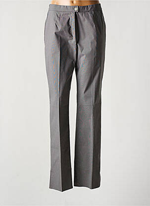Pantalon droit tissage popeline taille haute gris KARTING femme