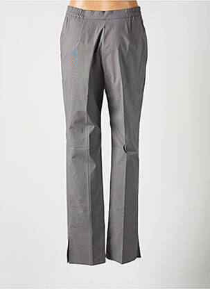 Pantalon droit tissage popeline taille haute gris KARTING femme