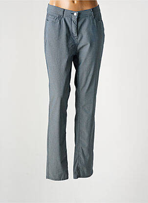 Pantalon slim tissage popeline taille normale bleu GERKE MY PANTS femme