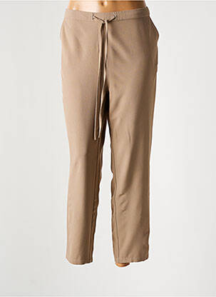 Pantalon 7/8 taille élastique taille normale marron CHRISTIAN MARRY femme