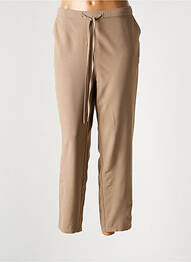 Pantalon 7/8 taille élastique taille normale marron CHRISTIAN MARRY femme