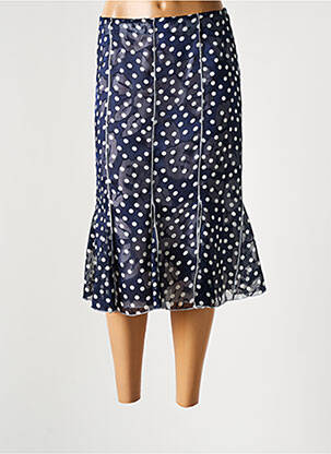 Jupe mi-longue taille haute bleu IMPULSION femme