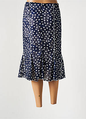 Jupe mi-longue taille haute bleu IMPULSION femme