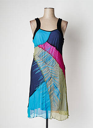 Robe mi-longue doublure fines bretelles bleu SAVE THE QUEEN femme