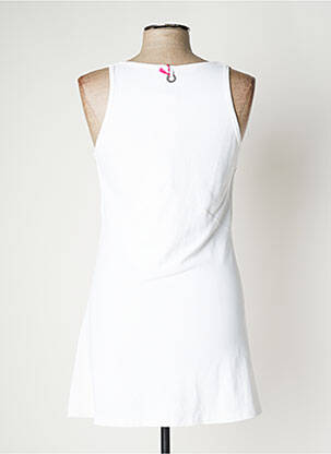Robe courte col rond fines bretelles blanc SAVE THE QUEEN femme