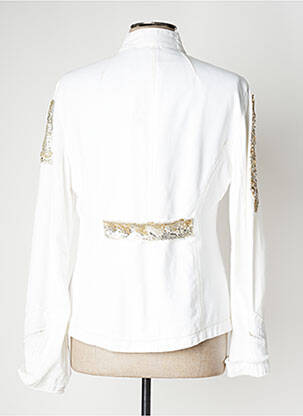 Veste casual col tailleur beige DANIELA DALLAVALLE femme