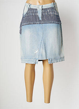 Jupe mi-longue coupe droite bleu ELISA CAVALETTI femme