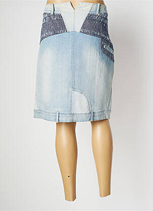 Jupe mi-longue coupe droite bleu ELISA CAVALETTI femme