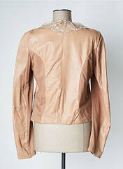 Veste en cuir beige NANA NUCCI pour femme seconde vue