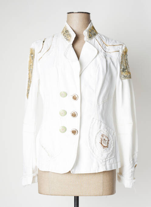 Veste casual col tailleur beige DANIELA DALLAVALLE femme