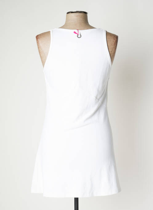 Robe courte col rond fines bretelles blanc SAVE THE QUEEN femme