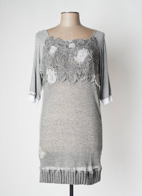 Robe courte gris ELISA CAVALETTI pour femme