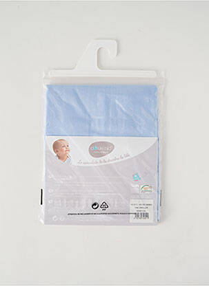 Parure de lit tissage popeline bleu DOUX NID enfant