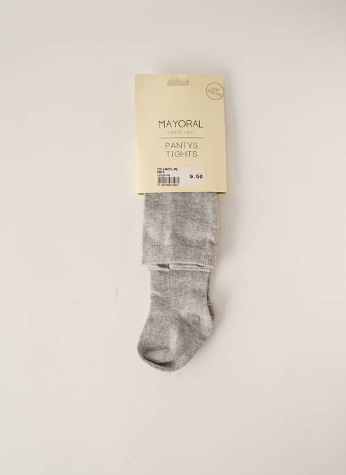 Collants tissage chiné gris MAYORAL fille