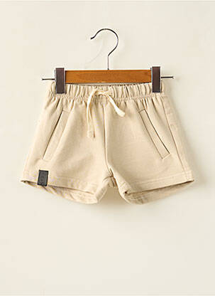 Short stretch taille élastique beige LITTLE INDIANS garçon