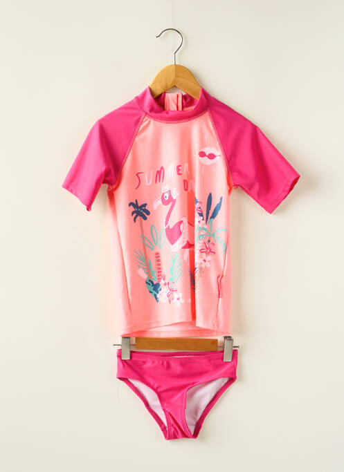 Maillot de bain 2 pièces rose PETIT BEGUIN pour fille