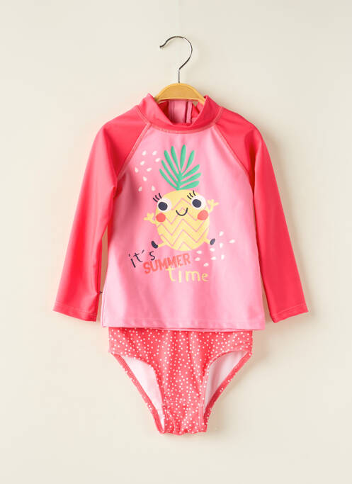 Maillot de bain 2 pièces rose PETIT BEGUIN pour fille