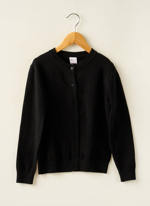 Gilet manches longues resserrée sur le bas noir ATIVO fille