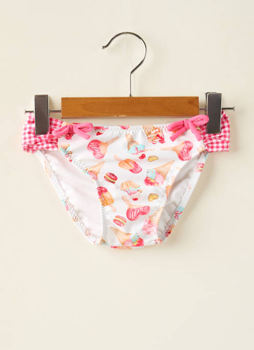 Bas de maillot de bain imprimé fantaisie blanc MAYORAL fille