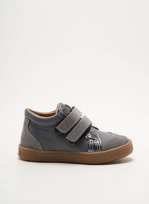 Baskets matière lisse bout rond gris PATT'TOUCH fille