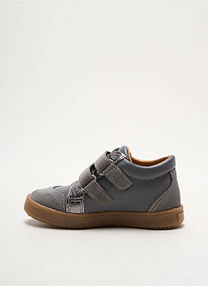 Baskets matière lisse bout rond gris PATT'TOUCH fille