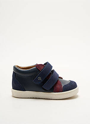 Baskets tissage satiné bout rond bleu PATT'TOUCH garcon