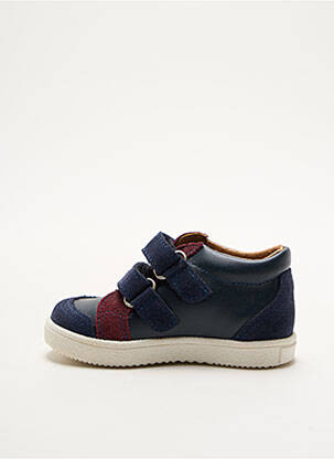 Baskets tissage satiné bout rond bleu PATT'TOUCH garçon
