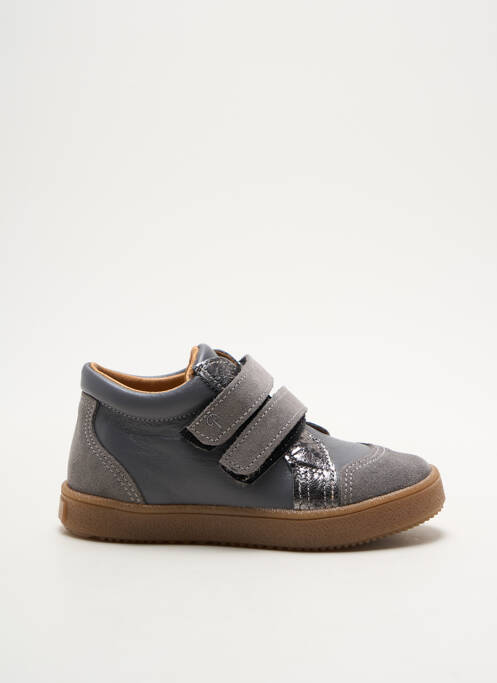 Baskets matière lisse bout rond gris PATT'TOUCH fille