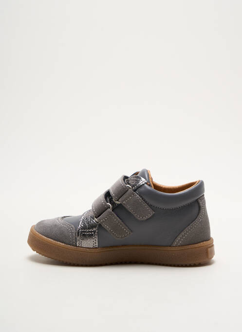 Baskets matière lisse bout rond gris PATT'TOUCH fille