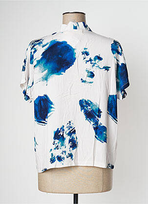 Blouse manches courtes manches courtes bleu PAN femme