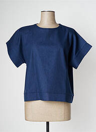 Blouse manches courtes manches courtes bleu PAN femme