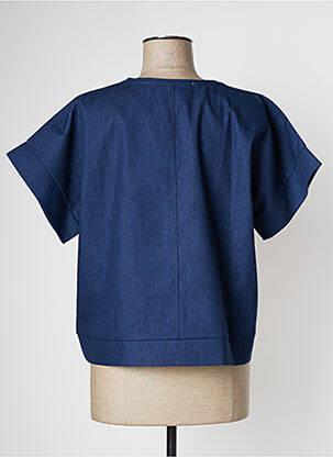 Blouse manches courtes manches courtes bleu PAN femme