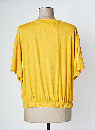 Top tissage jersey manches courtes jaune PAN femme