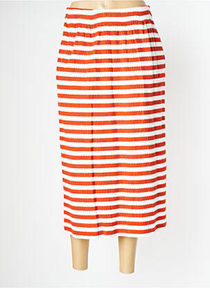Jupe mi-longue taille normale orange PAN femme