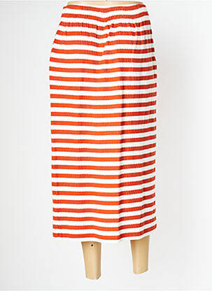 Jupe mi-longue taille normale orange PAN femme